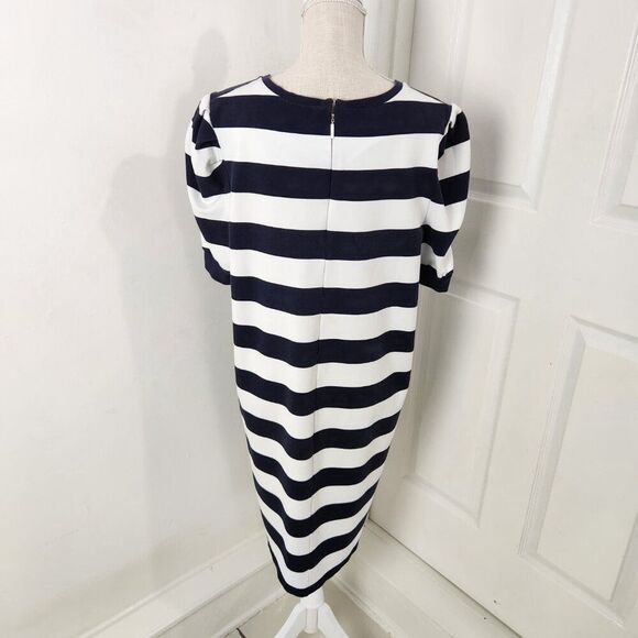Lauren Ralph Lauren Dress Womens 1X Blue White Striped Coastal Vacation Resort - Picture 14 of 15
